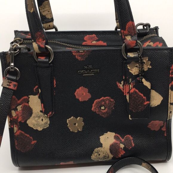 Coach Crosby Mini Carryall Satchel Floral Print Coated Canvas 33856 - Picture 4 of 17